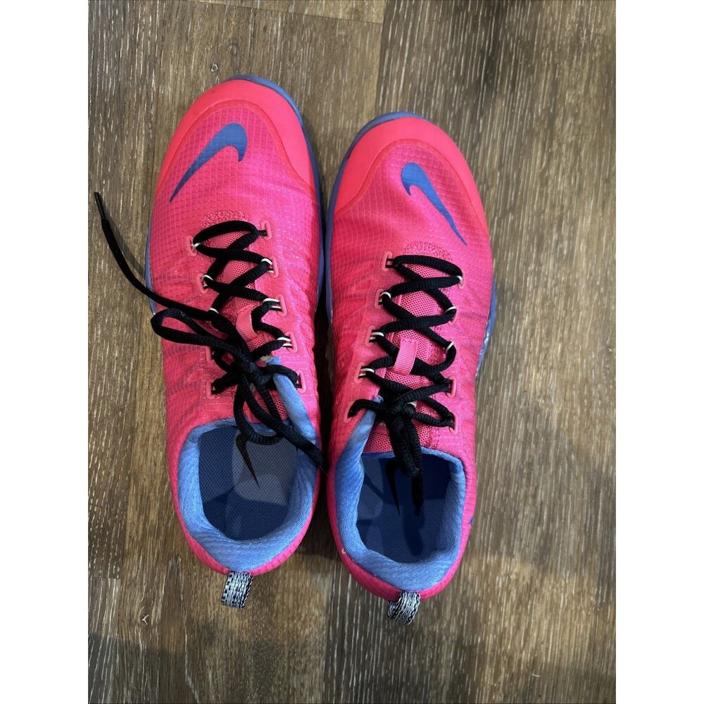 S24 Nike Free 5.0 Running Shoes Youth Sz.11 Women  Pink Blue Sneakers